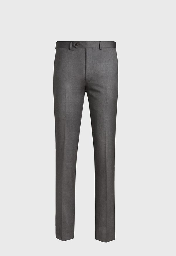 Paul Stuart Grey Twill Plain Front Trousers, image 1