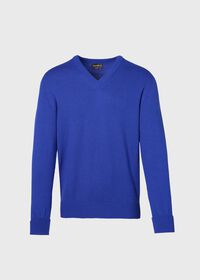 Paul Stuart Classic Cashmere Double Ply V-Neck Sweater, thumbnail 1