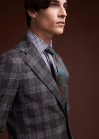 Paul Stuart Grey Plaid Wool Suit, thumbnail 8