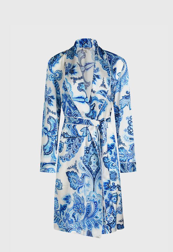 Paul Stuart Paisley Silk Robe, image 1