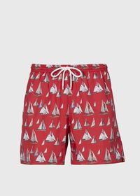 Paul Stuart Sailboat Print Swim Trunk, thumbnail 1