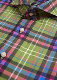 Paul Stuart Printed Plaid Brushed Cotton Shirt, thumbnail 3
