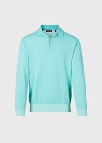Paul Stuart Cotton Stripe Long Sleeve Polo, thumbnail 1