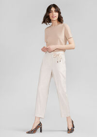 Paul Stuart Linen Pant with Grossgrain Belt, thumbnail 2