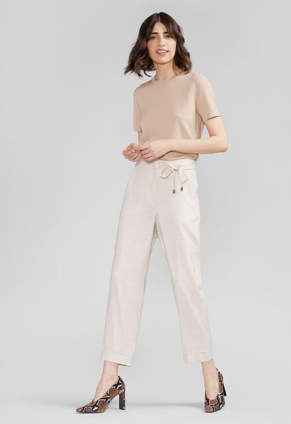 Paul Stuart Linen Pant with Grossgrain Belt, image 2