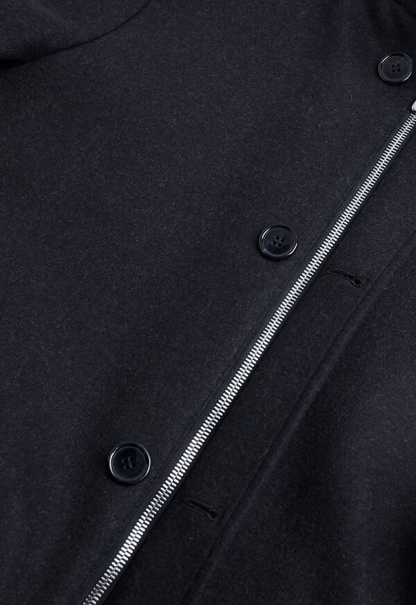 Paul Stuart Navy Long Hooded Coat, image 4