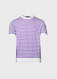 Paul Stuart Stripe Knit Short Sleeve Crewneck, thumbnail 1