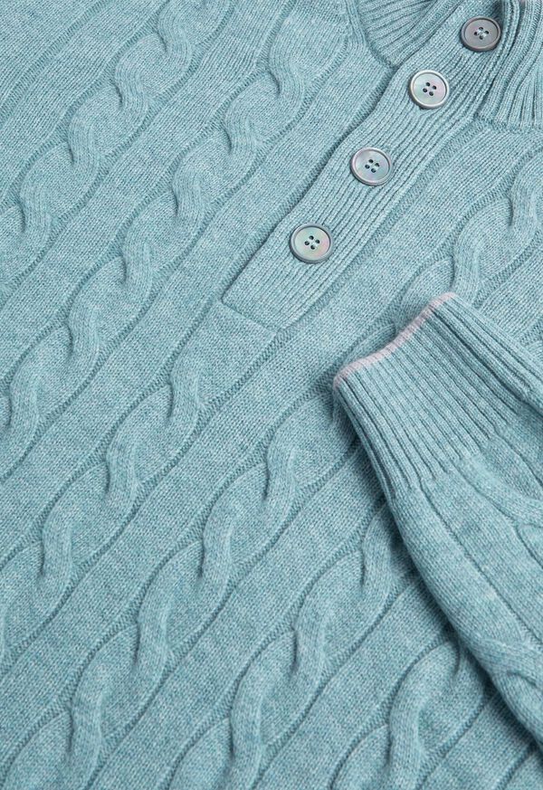Paul Stuart Mock Neck Cable Sweater, image 2