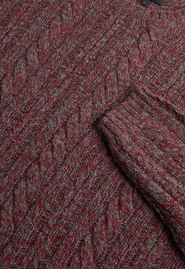Paul Stuart Mélange Cable Crewneck Sweater, image 2