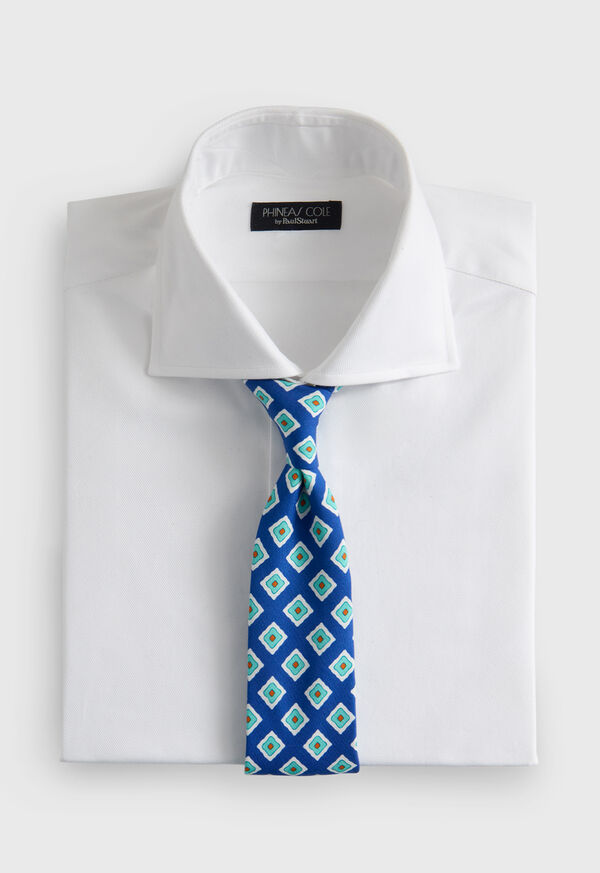 Paul Stuart Medallion Print Habotai Silk Tie, image 2