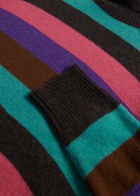 Paul Stuart Wool Multicolor Stripe Turtleneck, thumbnail 3