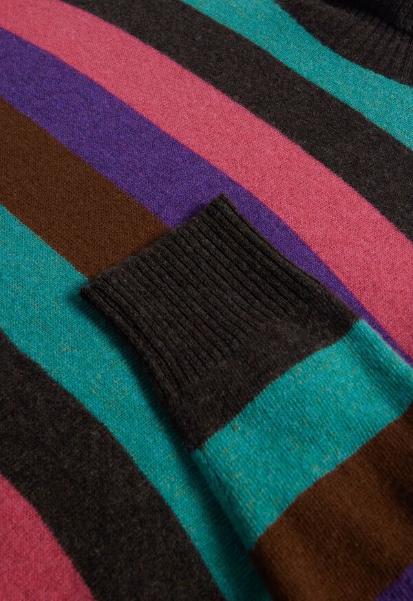 Paul Stuart Wool Multicolor Stripe Turtleneck, image 3