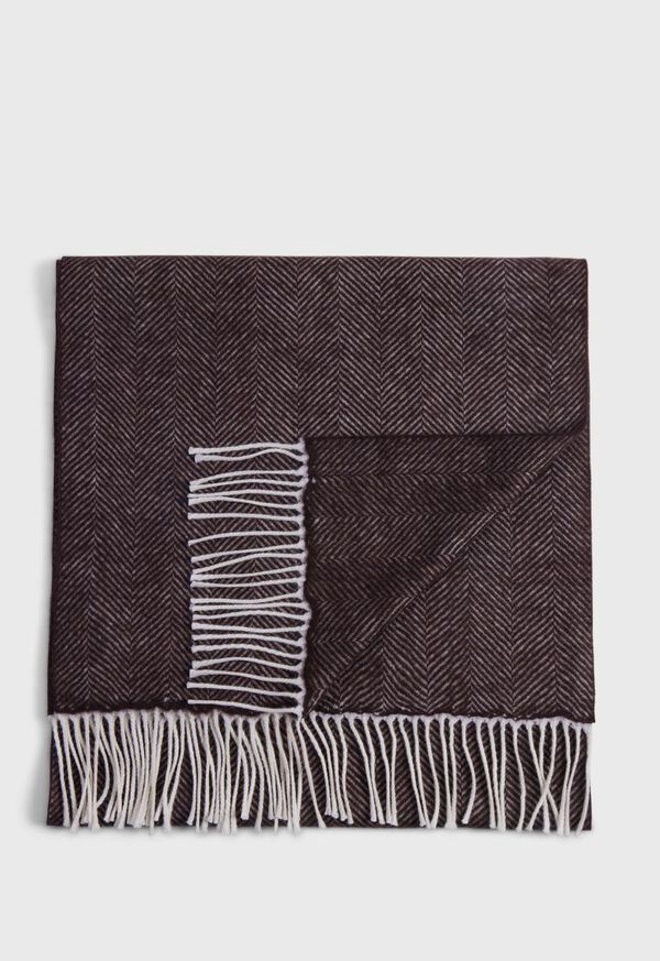 Paul Stuart Wool Chevron Scarf, image 1