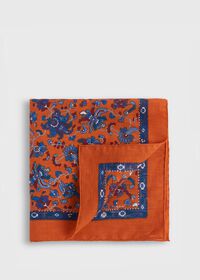 Paul Stuart Linen & Cotton Tapestry Print Pocket Square, thumbnail 1