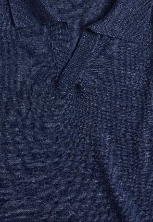 Paul Stuart Linen Open Collar Polo, image 2