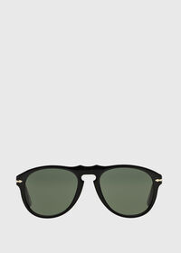 Paul Stuart Persol's Black Aviator Sunglasses, thumbnail 1