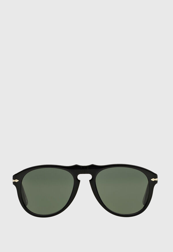 Paul Stuart Persol's Black Aviator Sunglasses, image 1