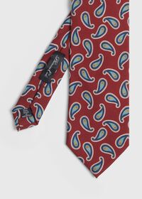 Paul Stuart Wool Tossed Paisley Tie, thumbnail 1