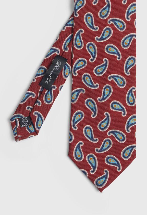 Paul Stuart Wool Tossed Paisley Tie, image 1