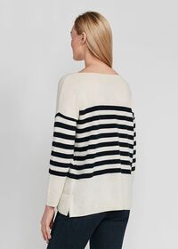 Paul Stuart Striped Boatneck Cashmere Sweater, thumbnail 2