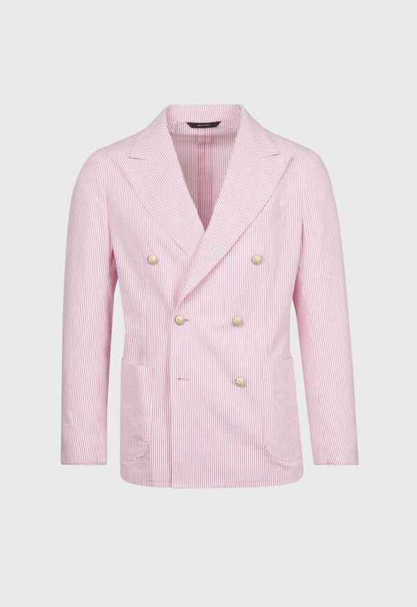 Paul Stuart Pink & White Cotton Seersucker Jacket, image 1