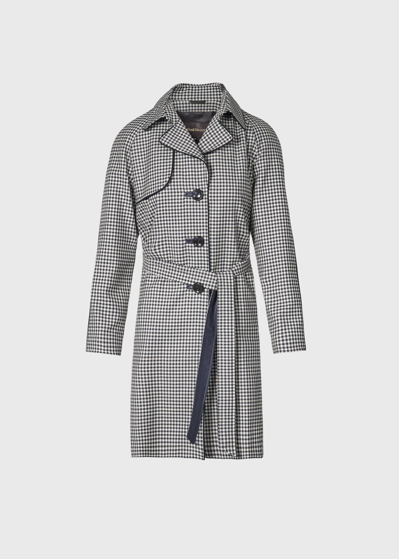 Check Trench Coat
