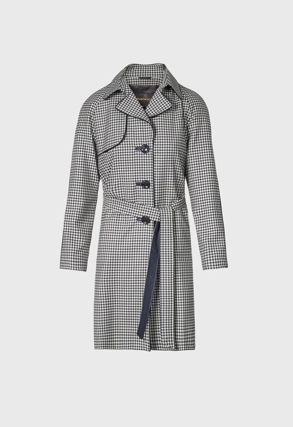 Paul Stuart Check Trench Coat, image 1