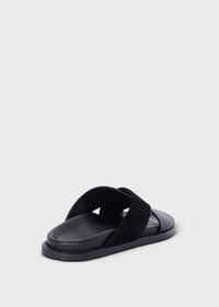 Paul Stuart Punta Leather & Suede Crossover Slide, thumbnail 3