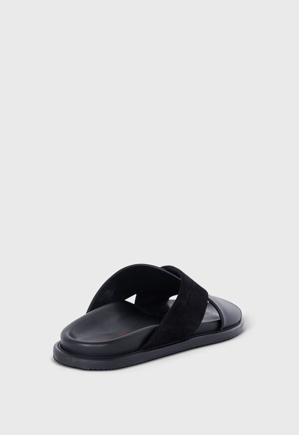Paul Stuart Punta Leather & Suede Crossover Slide, image 3