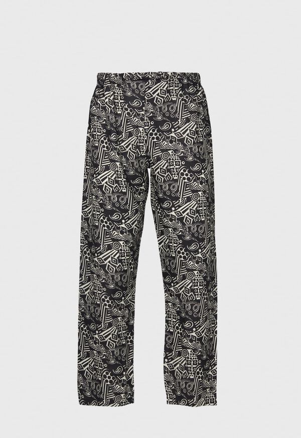Paul Stuart Deco Print Linen Pajama, image 3