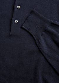 Paul Stuart Long Sleeve Merino Wool Polo Shirt, thumbnail 2