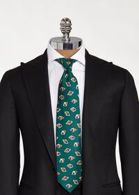 Paul Stuart Deco Tricolor Diamond Print Tie, thumbnail 2