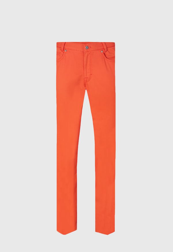 Paul Stuart Five Pocket Satin Finish Cotton Pant, image 1