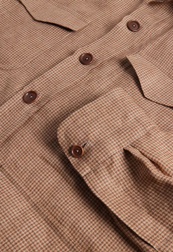 Paul Stuart Linen Houndstooth Safari Jacket, image 3