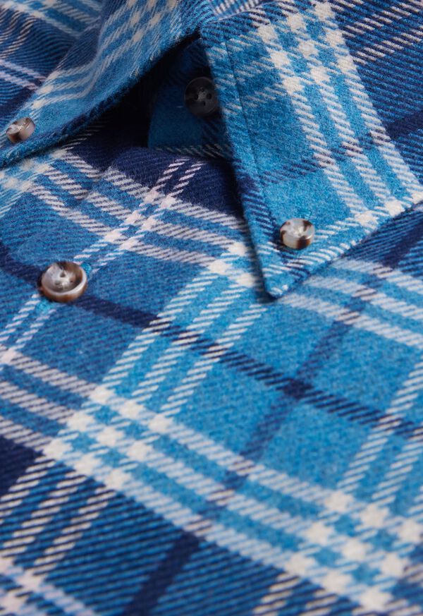 Paul Stuart Flannel Plaid Sport Shirt, image 3
