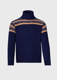 Paul Stuart Wool Fair Isle Turtleneck Sweater, thumbnail 1