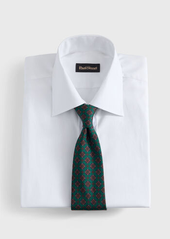 Paul Stuart Silk Medallion Print Tie