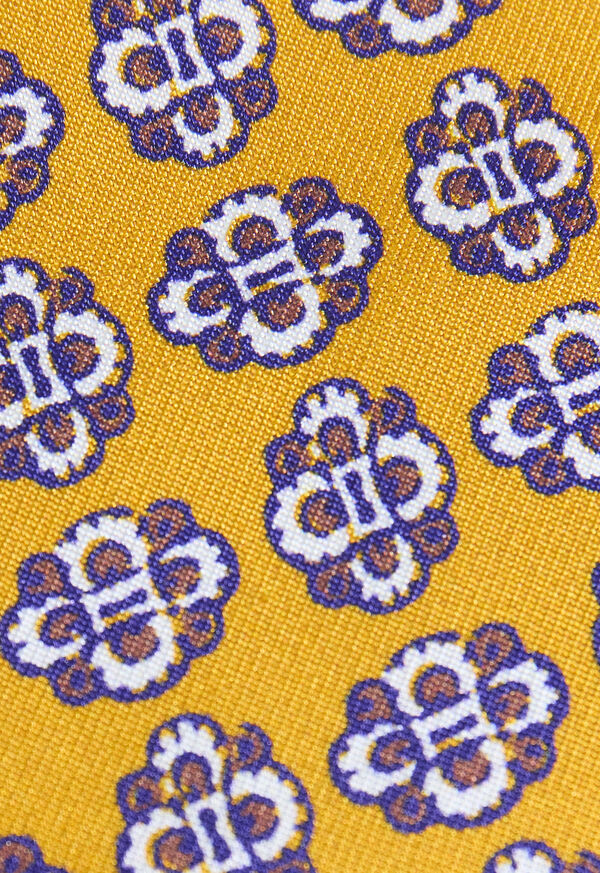 Paul Stuart Large Medallion Print Silk Tie, image 3