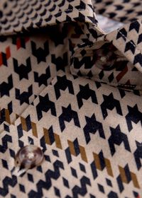 Paul Stuart Houndstooth Printed Sport Shirt, thumbnail 3
