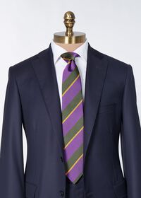 Paul Stuart Woven Silk Regimental Stripe Tie, thumbnail 2