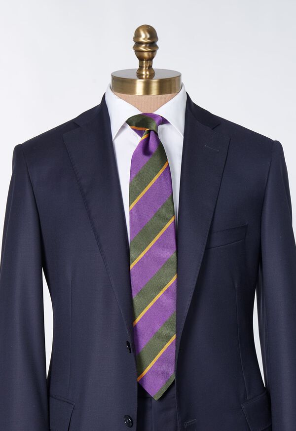 Paul Stuart Woven Silk Regimental Stripe Tie, image 2
