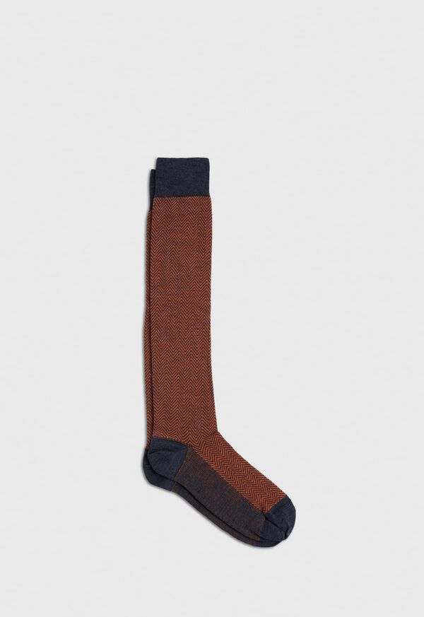 Paul Stuart Wool Blend Chevron Sock, image 1