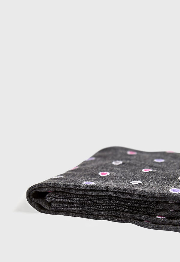 Paul Stuart Cotton Blend Multi Colored Dot Sock, image 2