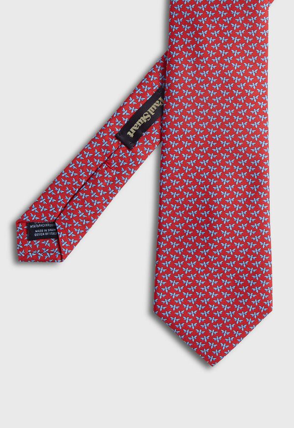 Paul Stuart Printed Silk Dragonfly Tie, image 1