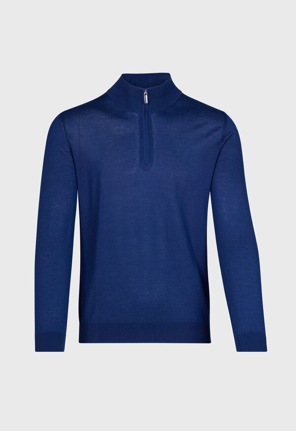 Paul Stuart Cashmere & Silk Quarter Zip Pullover, image 1