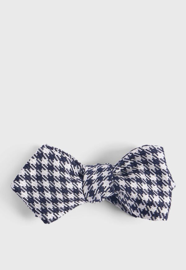 Paul Stuart Printed Silk Check Bow Tie, image 1