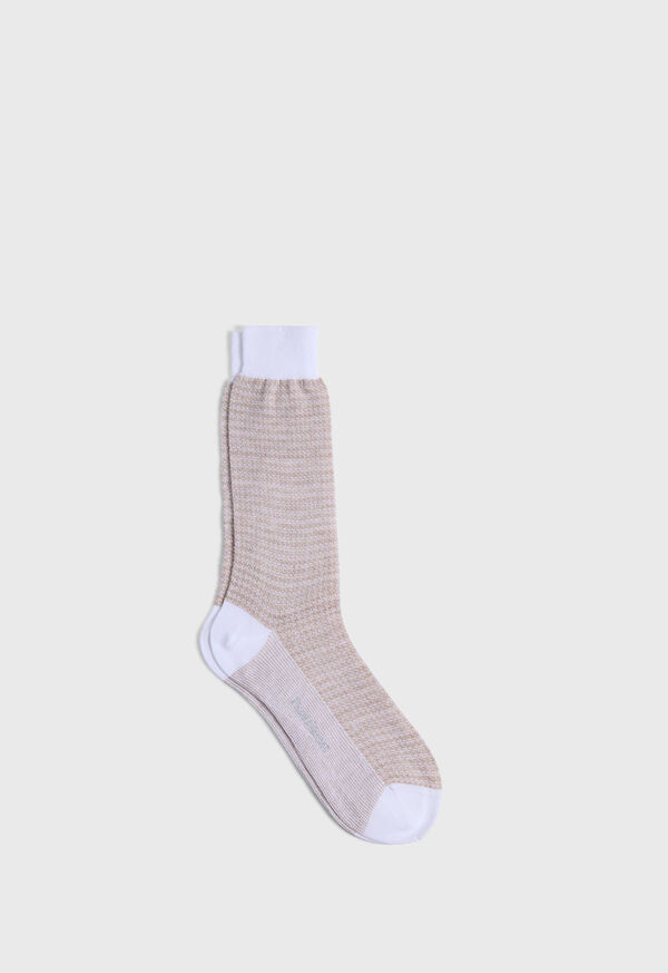 Paul Stuart Cotton & Linen Houndstooth Sock, image 1
