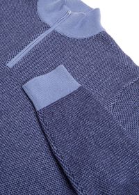 Paul Stuart Cashmere Birdseye Quarter Zip Sweater, thumbnail 2