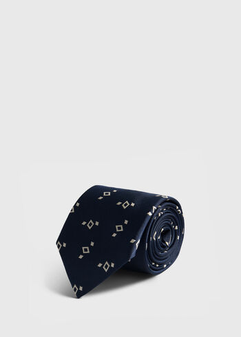 Paul Stuart Silk Diamond Print Tie