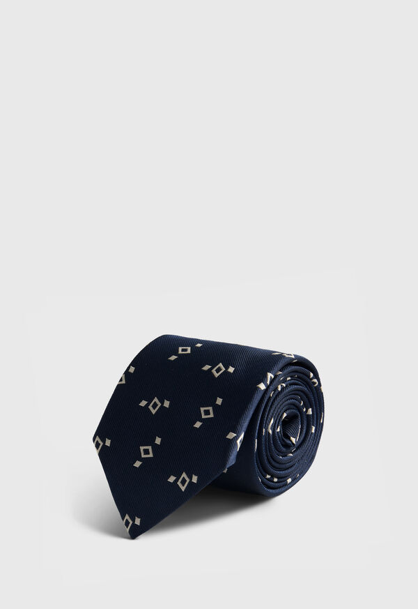 Paul Stuart Silk Diamond Print Tie, image 1